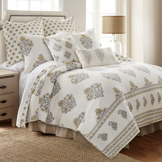Thumbnail 1: Levtex Home Levtex Home Kamira Ochre Reversible Quilt & Sham Set 