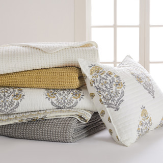 Thumbnail 6: Levtex Home Levtex Home Kamira Ochre Reversible Quilt & Sham Set 