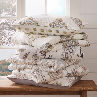 Thumbnail 28: Levtex Home Levtex Home Becker Taupe Reversible Quilt & Sham Set 