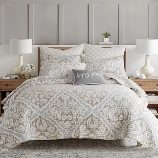 Thumbnail 30: Levtex Home Levtex Home Becker Taupe Reversible Quilt & Sham Set 
