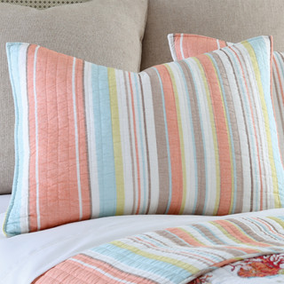Thumbnail 3: Levtex Home Levtex Home Brighton Coral Reversible Quilt & Sham Set 