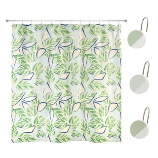 Thumbnail 1: Nicole Miller Nicole Miller Tropiluxe 13 Pc. Shower Curtain & Hook Set 