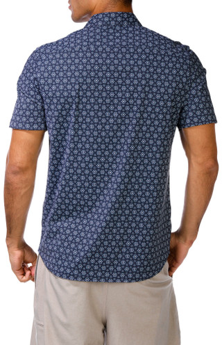 Thumbnail 4: FLAG AND ANTHEM Mens Short Sleeve Morris Geometric Performance Golf Polo 