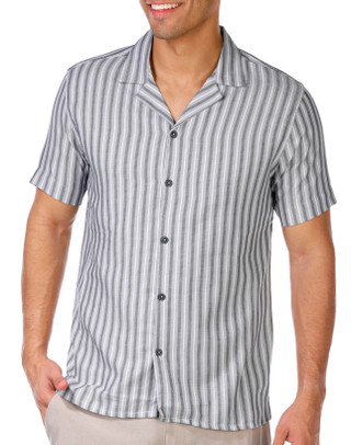 Thumbnail 1: Burnside Burnside Mens Short Sleeve Textured Button Down Shirt 