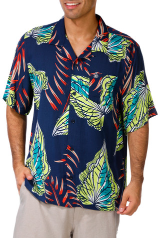 Thumbnail 1: PENGUIN Penguin Mens Leaf Print Button Down Shirt 