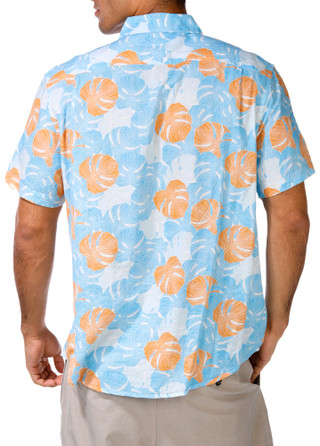 Thumbnail 2: PENGUIN Penguin Mens Woven Leaf Print Button Down Shirt 