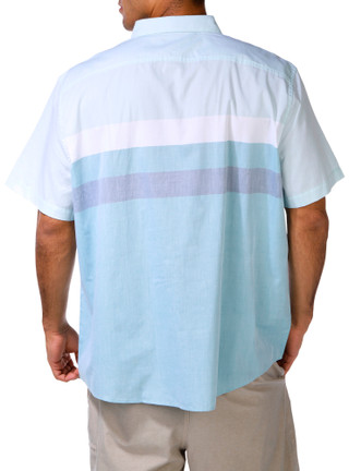 Thumbnail 2: PENGUIN Penguin Mens Short Sleeve Poplin Stripe Button Down Shirt 
