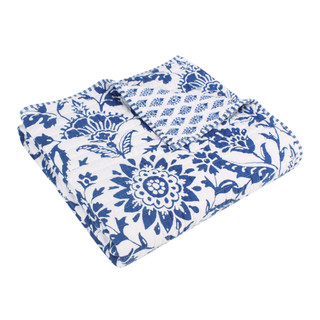 Thumbnail 2: Levtex Home Levtex Home Clara Blue Quilted Throw 