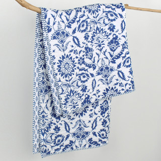 Thumbnail 4: Levtex Home Levtex Home Clara Blue Quilted Throw 