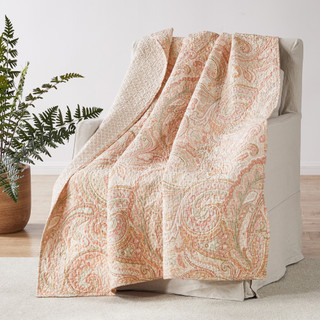 Thumbnail 1: Levtex Home Levtex Home Spruce Coral Quilted Throw 