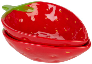 Thumbnail 2: Home Essentials Home Essentials 6 in Strawberry Dip Bowl Set 
