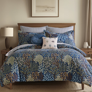 Thumbnail 3: Levtex Home English Forest Navy Embroidered Tree Decorative Pillow 