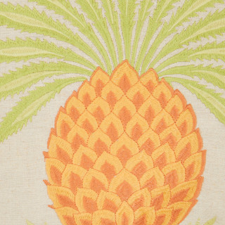 Thumbnail 6: Spartina 449 Spartina 449 18 Inch Pineapple Embroidered Round Pillow 