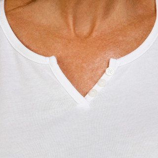 Thumbnail 3: Coral Bay Coral Bay Womens Solid V-Neck Button Top 