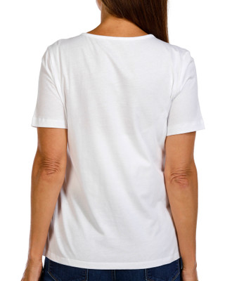 Thumbnail 2: Coral Bay Coral Bay Womens Solid V-Neck Button Top 