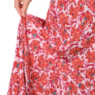 Thumbnail 2: Lola P Lola P Womens Floral Print Smocked Waist Maxi Skirt 