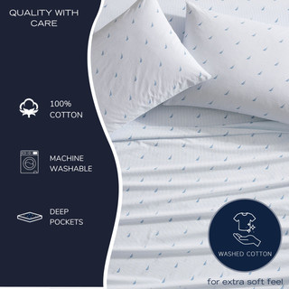 Thumbnail 24: Nautica Nautica T200 Washed Percale Sheet Set 
