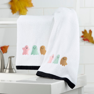 Thumbnail 2: AVANTI Avanti Ghost Pastel Halloween Hand Towels Set of 2 