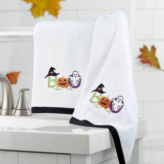 Thumbnail 2: AVANTI Avanti Colorful Boo Halloween Hand Towels Set of 2 