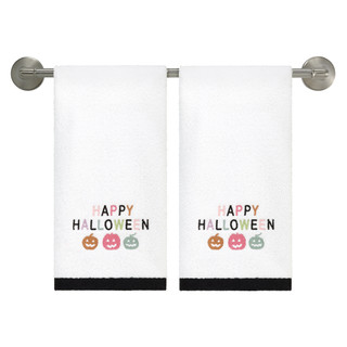Thumbnail 1: AVANTI Avanti Happy Pastel Halloween Hand Towels Set of 2 