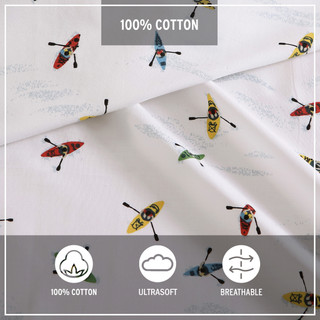 Thumbnail 15: Eddie Bauer Eddie Bauer Novelty Kayaks Sheet Set 