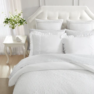 Thumbnail 40: Laura Ashley Laura Ashley Eyelet Ruffle Comforter & Sham Set 