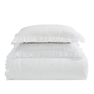 Thumbnail 50: Laura Ashley Laura Ashley Eyelet Ruffle Comforter & Sham Set 