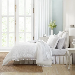 Thumbnail 20: Laura Ashley Laura Ashley Eyelet Ruffle Comforter & Sham Set 