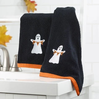 Thumbnail 2: AVANTI Avanti Ghost Boo Halloween Hand Towels Set of 2 