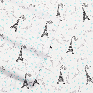 Thumbnail 4: Betsey Johnson Betsey Johnson Je Taime Paris Sheet Set 