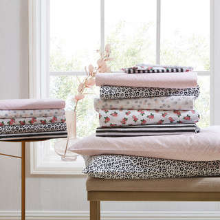 Thumbnail 8: Betsey Johnson Betsey Johnson Sketchy Stripe Sheet Set Black 