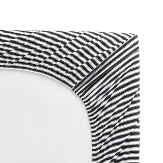 Thumbnail 14: Betsey Johnson Betsey Johnson Sketchy Stripe Sheet Set Black 