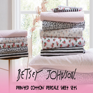 Thumbnail 16: Betsey Johnson Betsey Johnson Sketchy Stripe Sheet Set Black 