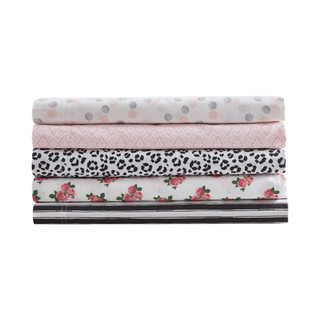 Thumbnail 12: Betsey Johnson Betsey Johnson Sketchy Stripe Sheet Set Black 
