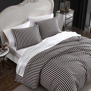Thumbnail 10: Betsey Johnson Betsey Johnson Wonderland Stripe Duvet Cover Set 