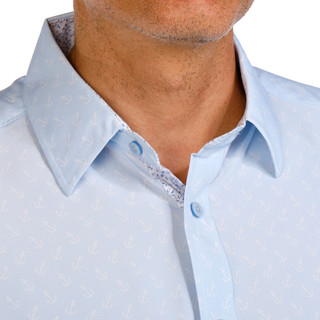 Thumbnail 6: Report Collection Report Collection Men's Anchor Print Woven Sport Shirt 