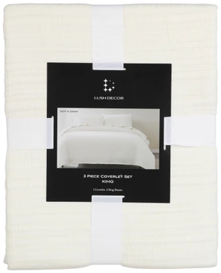 Thumbnail 1: LUSH Lush Decor Dot N Dash 3-Piece Coverlet Set 