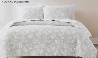 Thumbnail 4: LUSH Lush Decor Floral Jacquard 3-Piece Coverlet Set 