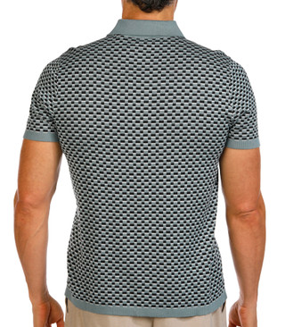 Thumbnail 2: Perry Ellis Perry Ellis Men's Short Sleeve Geo Print Polo 