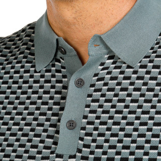 Thumbnail 3: Perry Ellis Perry Ellis Men's Short Sleeve Geo Print Polo 