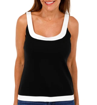 Thumbnail 1: NINE WEST Nine West Womens Sleeveless Banded Top 