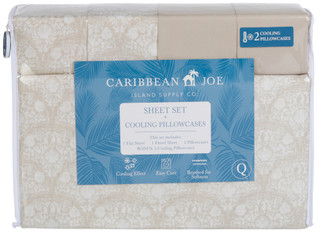 Thumbnail 1: Caribbean Joe Caribbean Joe 6 Pc Queen Cooling Shell Medallion Sheet Set 