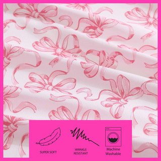 Thumbnail 9: Betsey Johnson Betsey Johnson Ballet Bows Twin Sheet Set 