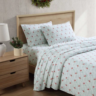 Thumbnail 1: TOMMY BAHAMA Tommy Bahama Flamingo Santa Cotton Percale Sheet Set 