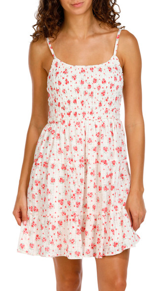 Thumbnail 1: Pink Rose Pink Rose Juniors Sleeveless Floral Tiered Dress 