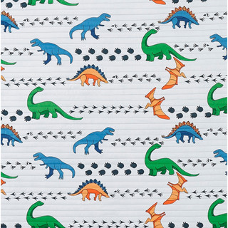 Thumbnail 12: My World My World Kids Dino Tracks Quilt Set 