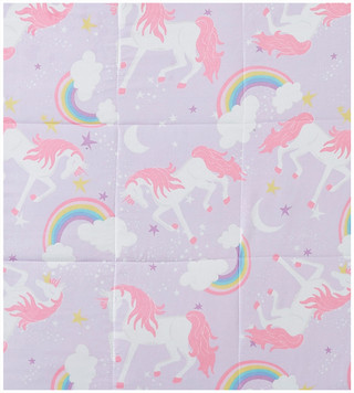 Thumbnail 9: My World My World Kids Rainbow Unicorn Comforter Set 