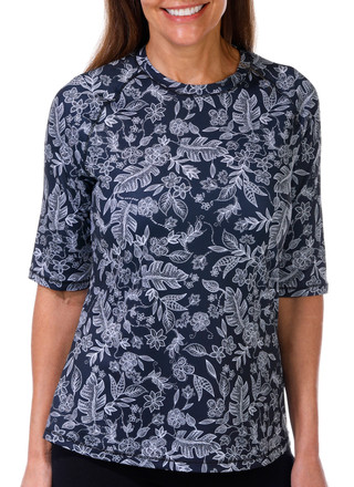 Thumbnail 1: REEL LEGENDS Reel Legends Womens Reel-Tec Print Elbow Sleeve Top 