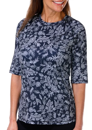 Thumbnail 4: REEL LEGENDS Reel Legends Womens Reel-Tec Print Elbow Sleeve Top 