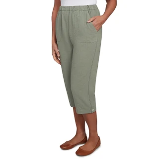 Thumbnail 4: Alfred Dunner Alfred Dunner Petite Button Tab Capris 